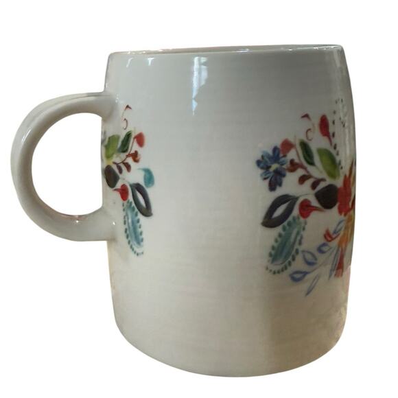 Anthropologie Starla M Halfmann Letter D Monogram Petal Palette Coffee Tea Mug - Picture 8 of 10